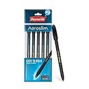 Reynolds AEROSLIM BP 5 CT POUCH - BLACK | Ball Point Pen Set With Comfortable Grip | Pens For Writing | School and Office Stationery | Pens For Students | 0.7mm Tip Size