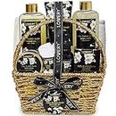 Bath and Body Gift Basket for Women - Orchid and Jasmine Home Spa Set With Body Scrubs, Oils, Gels and More - 9 Piece Set