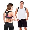 LIFEWAY Posture Corrector for Men & Women - Upper Back Brace for Spine & Clavicle Support - Relives Pain in Neck & Shoulder Caused by Slouching Hunching Kyphosis - Adjustable Comfortable