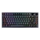 ASUS ROG Azoth 75% Wireless Custom Gaming Keyboard - ROG NX Storm Refined Clicky Pre-Lubed Hot-Swappable Switches, Gasket Mount, Lube Kit, OLED Display, 2.4GHz, Bluetooth, Mac Support, Aura Sync RGB