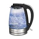 Hamiton Beach 40864C Glass Electric Kettle, 1.7 Liter Capacity, Automatic Shutoff, Cord-Free Design, Stainless Steel