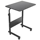 soges Adjustable Mobile Bed Table 23.6inches Portable Laptop Computer Stand, Black 05-1-60BK-CA