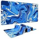 【5 Patterns 3 Sizes】 Fluid Pattern Marbled Design Gaming Mouse Pad Large Mouse Pad for Desk Keyboard and Mouse Pad Desk Mat Computer Mat Protector Mat Office Desk Accessories Gifts - 39.5" L*16.8" W