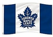 Canada Toronto Flag 2x3 Ft Large Satin Fabric Blue Outdoor/Indoor Decor Canadian Maple Leafs Banner 60x90cm