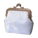 Handbags，Evening Bag Women Buckle Coin Purse Kiss Lock Change Purse Wallet Vintage Pouch, Floral-19