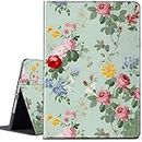 CGFGHHUY Case for All-New Kindle Fire 7 Tablet (9th/7th/5th Generation, 2019/2017/2015 Release),Lightweight Protective PU Leather Smart Stand Cover with Auto Wake Sleep - Rose Floral Flower