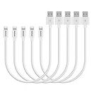 MaGeek iPhone Charger 1ft 5 Pack, Lightning to USB Cables 5-Pack Short 1 Foot [Apple MFi Certified] Charge Cord for iPhone 14/13/12/11/SE/XS/XR/X/8/7/6, iPad Pro Air