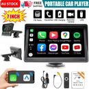 7" Wireless For CarPlay Android Auto Screen Car Radio Multimedia Player Portable