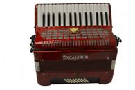 Excalibur Super Classic Ultralight 32 Bass Piano Pro Accordion - Red