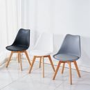 Juego de 1/2/4 sillas de comedor de diseño silla de madera para oficina en casa
