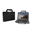 MAXCases Always-On Work-In Case Protects Laptops/Chromebooks - Slim Rigid Shock-Absorbing - Cooling Airflow Channels, Weather-Resistant Ballistic Nylon w/Elastic Pocket (Black)(11.6-Inch)