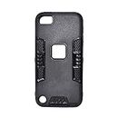 iPod Touch 5, Touch 6, Touch 7, Rugged Plastic Drop-Proof Hard Card Cover - Black