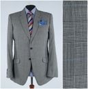 Giacca cappotto sportivo grigio lana da uomo Prince of Wales 44R taglia UK NEXT