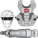 Rawlings | VELO 2.0 Catcher's Set | Baseball | Youth Ages 12 & Under | White/Silver