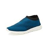 Bourge Men's Vega-z1 Teal Blue and Black Running Shoes-4 UK 1