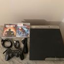 Sony PlayStation 3 PS3 Slim Console 120GB + Controller + Cords + Games! Tested