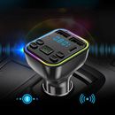 Bluetooth 5.0 2 USB Automóvil Inalámbrico Transmisor FM Adaptador PD Cargador Accesorios
