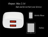Enchufe de teléfono de pared de viaje doble cargador USB 5V 2A para Apple iPhone 6 6S 7 8 Plus X 