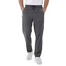Rapoo Mens Sweatpants Workout Athletic Hiking Gym Pants Elastic Waist Jogging Running Pants for Men with Zipper Pockets 05 Dark Grey L