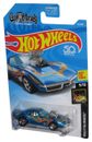 Hot Wheels Nightburnerz 9/10 (2017) Bleu '68 Corvette Gas Monkey Garage Toy Car