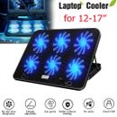 12-17inch Laptop Cooling Pad with 6 Quiet Fans Adjustable Height Laptop Cooler