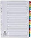 Q-Connect 20 Part A-Z Index Extra Wide Reinforced Multi-Colour Tabs