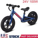 Kids Electric Balance Bike 24V 100W with 12" Inflatable Wheel Adjustable Seat