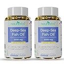 Neuherbs Deep Sea Omega 3 Fish Oil - Omega 3 Supplement Triple Strength 2500 Mg (Essential Fatty Acid Combination of 1486 mg 892 mg EPA and 594 mg DHA per serving),120 Softgel Count for Men and women