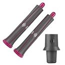 1 Pair Long Curling Barrels For Dyson Airwrap Styler 1.2 Inch/30MM Volume and Shape Curling Hair Tool, with Adapter for Dyson Hair Dryer Converting to Curling Iron Styler