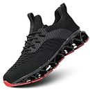 Men's Trainers Blade Running Walking Shoes Mesh Breathable Sport Fashion Sneakers Gym Tennis Casual Zapatos Black