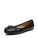 DREAM PAIRS Womens Classic Bow Flats Ballerina Slip on Formal Casual Pumps Style Shoes,SDFA2203W-E,Black,Size 41 (EUR)/7 UK