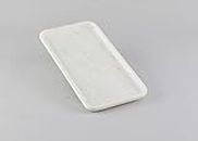 Stone Essential Rectangle Shape White Marble Tray For Bathroom, Kitchen Serving, Dining Table Decoration And Gift (Vanity Platter, Rectangular)