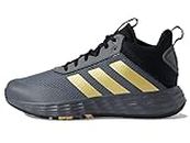 adidas Ownthegame 2.0 Shoes Basketball, Grey Five/Matte Gold/Core Black, 1 US Unisex Little Kid