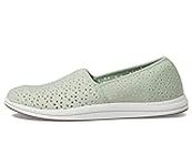 Clarks CloudSteppers Women's Breeze Emily Loafer, Pale Green Synthetic, 11 Wide US