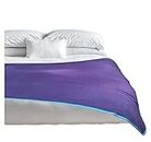 TOP 100% Waterproof Blanket Purple/Blue Jumbo 80x60 for Adults and Pets. Keeps Everything Dry No Matter How Wet It Gets! Ultra Soft, Noiseless Leak Proof Bed, Mattress, Furniture Protector EZ Wash/Dry