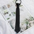 Reißverschluss Mode Herren breite lässige Krawatte Krawatte Up Lazy Zip Z6U6