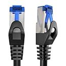 KabelDirekt – 25m – Ethernet, Patch & Network Cable (transfers gigabit Internet Speed, Ideal for 1Gbps Networks/LANs, routers, modems, switches, RJ45 Plug (Silver), Black)