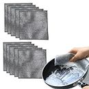 CERAVI Multipurpose Wire Dishwashing Rags for Wet and Dry, Non-Scratch Wire Dishcloth Double Stainless Steel Scrubber, for Home Kitchen Cooktop Grid Cleaning Cloth (10 PCS)