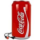 Coca-Cola 8 Can Portable Mini Fridge w/ 12V DC and 110V AC Cords, 5.4L (5.7 qt) Can Shaped Personal Cooler, Red, Travel Fridge for Drinks, Snacks, Lunch, Home, Office, Dorm Room, RV