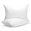 Sherwood Hotel Collection Bed Pillows for Sleeping 2 Pack Queen Size, Soft Microfiber Cover and 3D Super Soft Down Alternative Filled White Pillows (Queen)