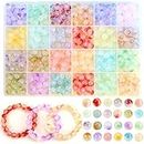 24 Colors of Glass Crystal Beads Spacer Beads for Jewelry Making, Bracelets, Necklaces Bring Endless Inspiration, 480pcs