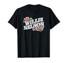 Offizielles Willie Nelson Red Rose T-Shirt