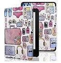 SwooK Classic Printed Magnetic Flip Cover Case for All New Kindle 10th Generation 2019 Release Model: J9G29R Flip Case Smart Folio Cover Case (Not for 10th Gen 2018 Kindle) (Hang Out)