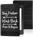Uppuppy for Kindle Paperwhite 11th Generation Case 6.8 Inch 2021 / Paperwhite Signature Edition Cute Women Girls Teen Unique Black Quotes Folio Fabric Paper White Cover with Auto Sleep/Wake E-Reader