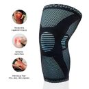 Copper Knee Support Compression Sleeve Brace Patella Arthritis Pain Relief Gym