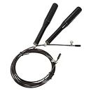 Weighted Jump Rope, Adjustable Steel Wire Jump Rope Professional Skipping Rope for Women Men Workout Fitness Crossfit Training Boxing (Black)