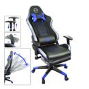 NRG Innovations Height Reclinable Adjustable Office Gaming Chair Blue RSC-G100BL