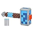 Nerf Minecraft Stormlander Dart-Blasting Hammer, Fires 3 Darts, Includes 3 Official Nerf Elite Darts, Pull-Back Priming Handle