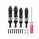 Pxyelec Black Metal RC Car Parts Shock Absorber for Traxxas Slash 4x4 4WD 2WD Rustler Stampede Upgrades Option Parts, Replacement of 5862, Pack of 4