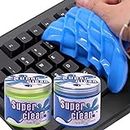 Tostace Keyboard Cleaner Universal Cleaning Gel, 2 PACK/160G Dust Cleaner Gel, Detailing Cleaning Gel for PC Tablet Laptop Keyboards, Car Vents, Printers, Calculators, Home Office Electronics Cleaner Gel